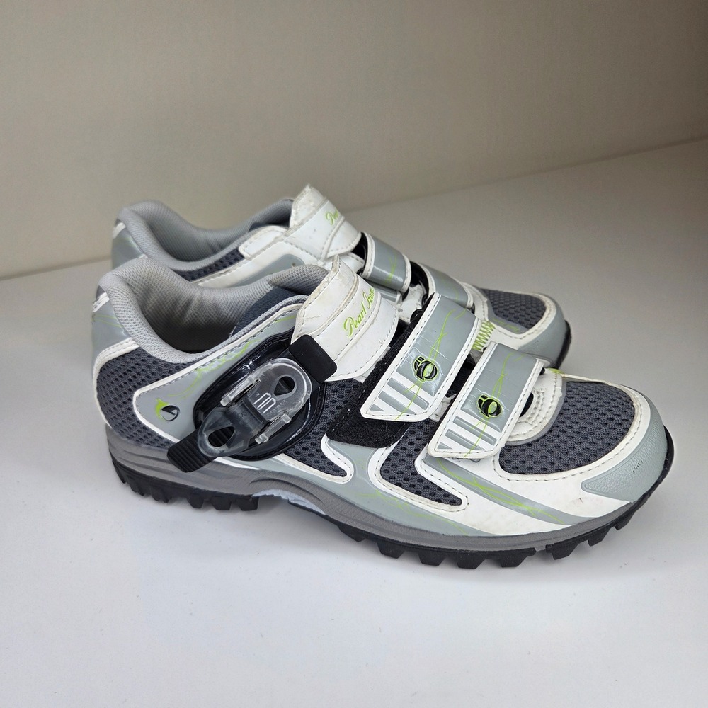 Pearl Izumi X-Alp Enduro III Womens Cycling Shoes White Grey Lime‎ Green EUR 40